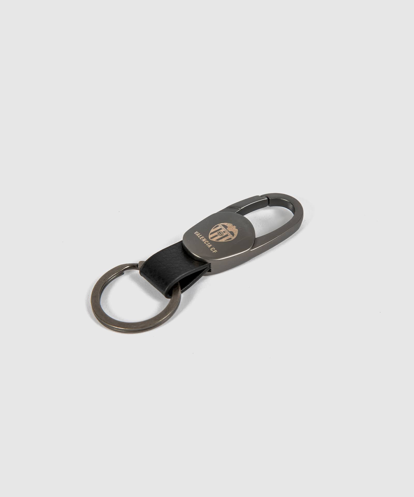 BLACK LEATHER KEYRING